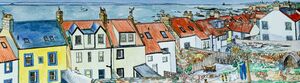 Framed Original Watercolour 'View over Midshore Rooftops in Pittenweem'