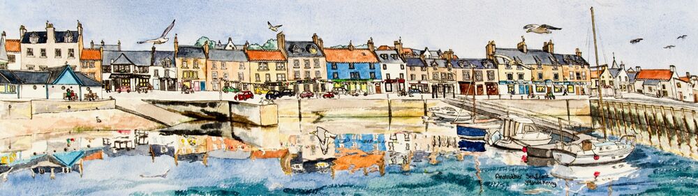 Limited Edition Signed Print 'Anstruther Seafront'... £45