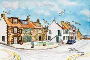 Original Watercolour 'Station Road, St.Monans'