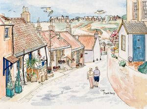 Original Watercolour 'Walking Down to Crail Harbour'..sold