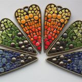 Graduated ceramic heart pendants