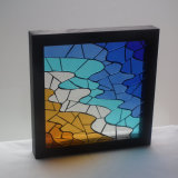 Seaside framed glass mosaic