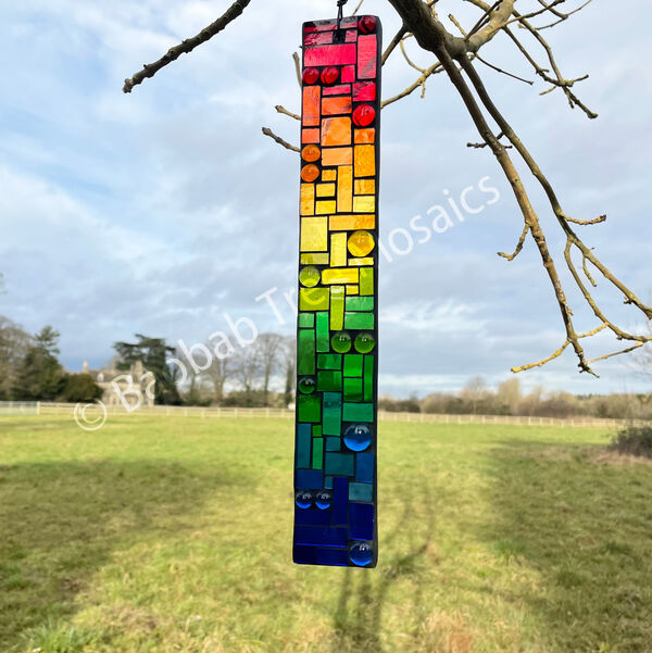 rainbow mosaic suncatcher