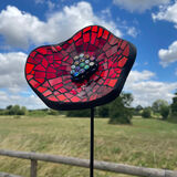 Red poppy Red poppy mosaic garden stake