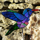 mosaic hummingbird garden stake