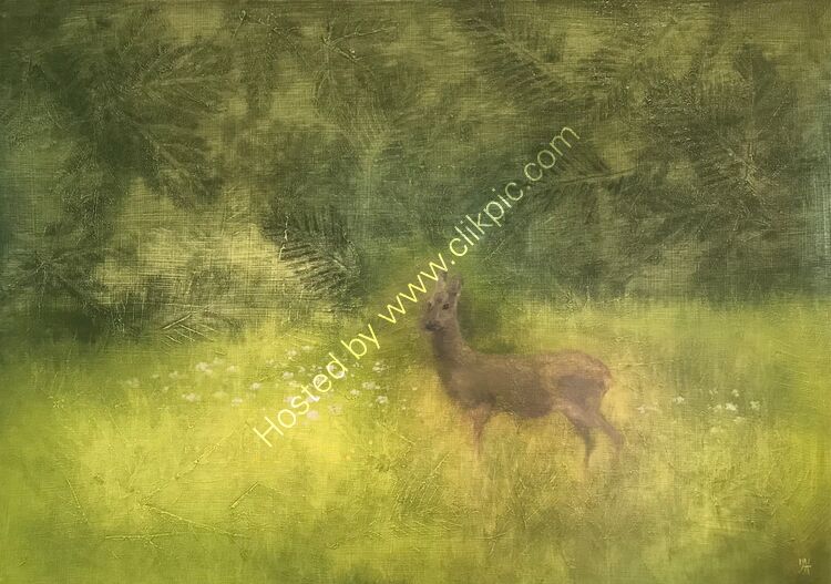 At the edge of the wood. Oil on panel. 59cm x 42cm. Available from Aberfeldy Gallery.