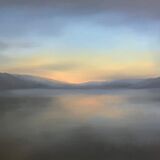 Twilight sky.  Oil on canvas.  85cm x 40cm.  Available from Aberfeldy Gallery.