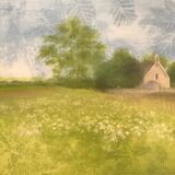 Early Summer, Tibbermore. Oil on panel. 59cm x 42cm.  Available from Frames Gallery, Perth.
