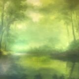 Emerald river. Oil on canvas. 125cm x 90cm. Available from Aberfeldy Gallery.