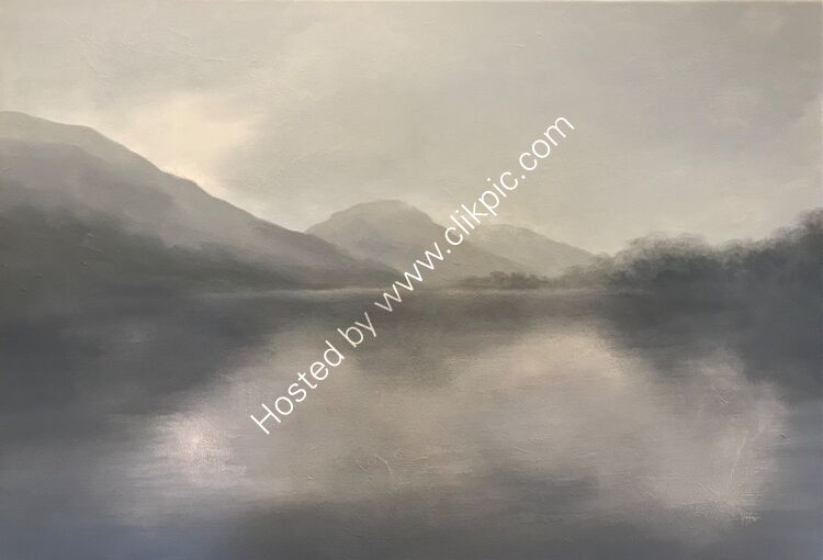 Rain, Loch Voil.  Oil on canvas. 80cm x 55cm.  Available from the Perthshire Gallery.