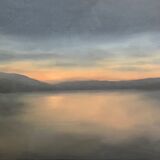 Gentle sunset.  Oil on canvas.  85cm x 40cm.  Available from Aberfeldy Gallery.