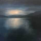 In the stillness.  Oil on canvas.  50cm x 50cm.  Available from Aberfeldy Gallery.