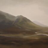 Autumn rains, Glencoe. Oil on canvas. 122cm x 91.5cm.