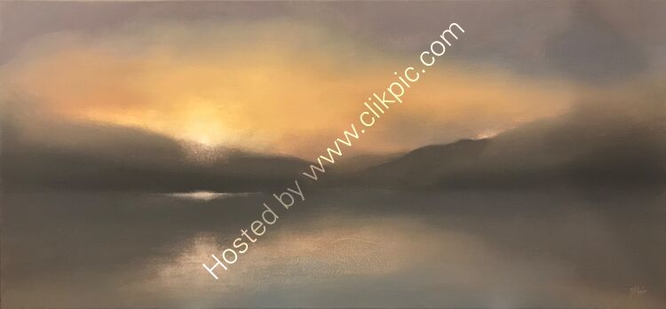 Is silence golden? Oil on canvas. 85cm x 40cm. Available from Aberfeldy Gallery.