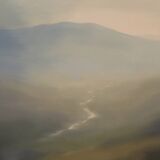 Clearing mist, Glen Quaich. Oil on canvas. 80cm x 55cm. Available from Sproson Gallery, St Andrews.