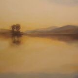 Golden light, Loch Tay. Oil on canvas. 137cm x 91.5cm. Available from Aberfeldy Gallery.