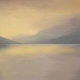Quiet reflection, Loch Tay. Oil on canvas. 122cm x 51cm. Available from Aberfeldy Gallery.