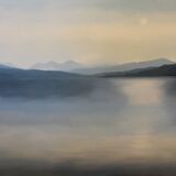 White light, Loch Rannoch. Oil on canvas. 137cm x 91.5cm. Available from ArTay, Perth.