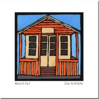 Greeting card - 'Beach hut'