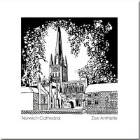 Greeting Card - 'Norwich Cathedral'
